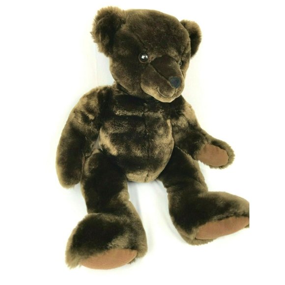 Large Teddy Bear, Dark Chocolate Brown Soft Plush - Picture 2 of 12